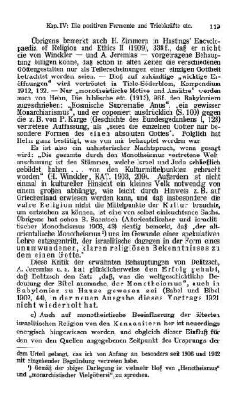 [Stellung der Kanaaniter zum Monotheismus.]