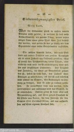 Siebenundzwanzigster Brief