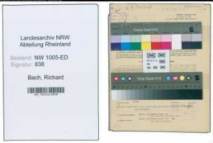 Entnazifizierung Richard Bach , geb. 14.09.1899 (Gastspielunternehmer)