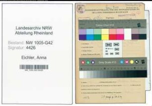 Entnazifizierung Anna Eichler , geb. 27.11.1896 ()