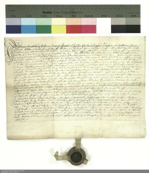 Revers Johann Jakob Krugs bezüglich der Belehnung mit der Wüstung Niedlingen durch Placidus [von Droste], Abt von Fulda