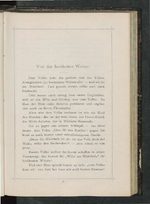 Von den berühmten Weisen.