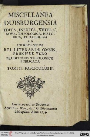 Tomi II. Fasciculus II.