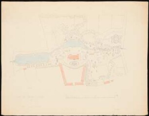 Schloss Branitz: Lageplan mit Gartenanlage