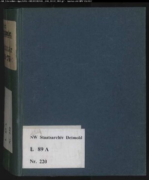 Gogerichtsregister Vogtei Oerlinghausen