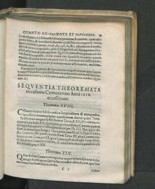 Sequentia Theoremata