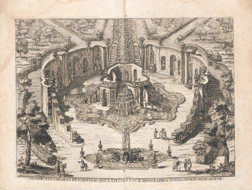 Prospectus theatri et fontium qui a litterar in ichnographia totius operis indicantur
