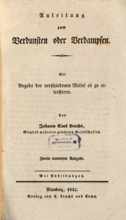 Anleitung zum Verdunsten oder Verdampfen