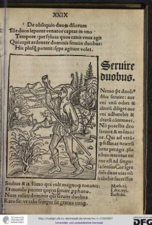 De obsequio duorum dominoum.