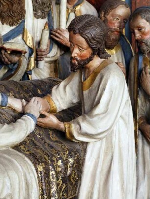 Marientod-Retabel — Marientod — Mittlere Figurengruppe — Apostel