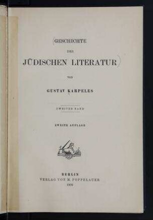 In: Geschichte der jüdischen Literatur ; Band 2