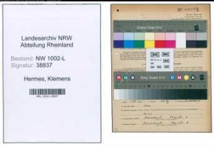 Entnazifizierung Klemens Hermes , geb. 05.10.1913 (Aufseher)