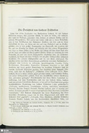 Die Örtlichkeit von Luthers Tischreden