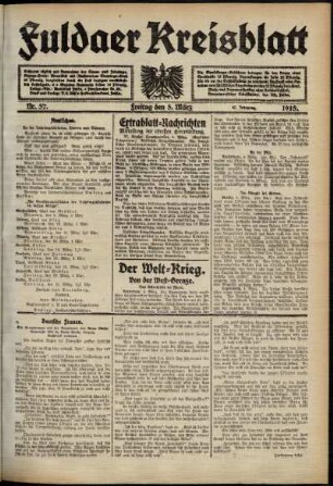Ausgabe vom Freitag, den 05. März 1915.