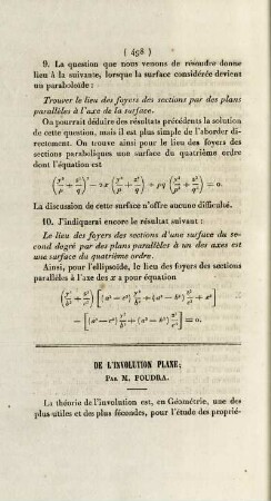 De l'involution plane.