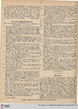 Laufende Litteratur-Notizen