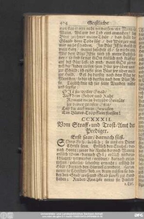 CCXXXII. Vom Straff- und Trost-Amt der Prediger. Erst saur, darnach süß.