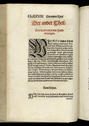 Der ander Theil. Von Contracten und Handtierungen.