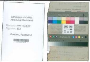 Entnazifizierung Ferdinand Goettert , geb. 11.04.1893 (Angestellter)