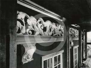 Stuckfries und Konsole am Bürgerhaus Langgasse 38 in Danzig