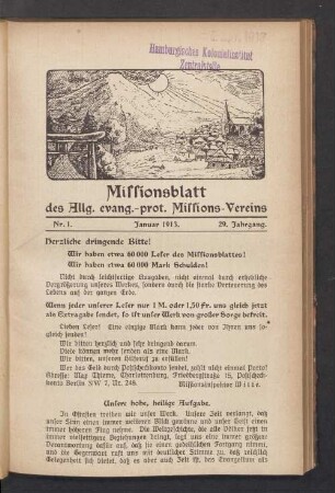 Nr. 1. Januar 1913