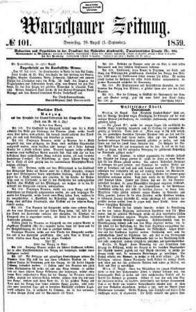 Warschauer Zeitung. 1859, Nr. 101 - 201