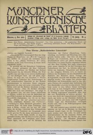 6: Zum Thema "Maltechnischer Unterricht"
