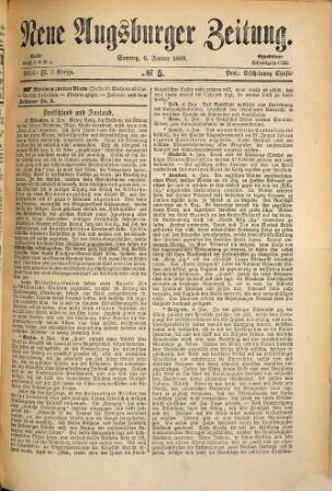 Neue Augsburger Zeitung. 1889,1/4
