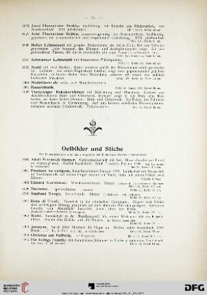 Oelbilder und Stiche (Nr. 1086-1114)