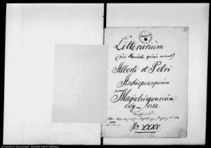 Copiale litterarum Alberti archiepiscopi Magdeburgensis (Briefkopiar Erzbischof Albrechts von Magdeburg)
