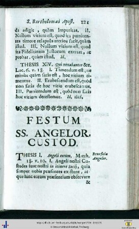 Festum SS. Angelor. Custod.