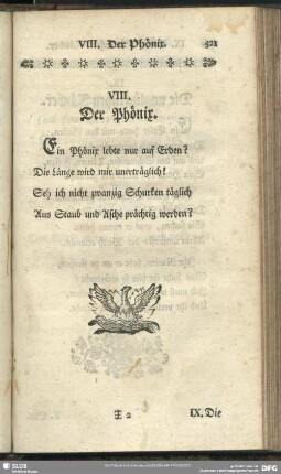 VIII. Der Phönix