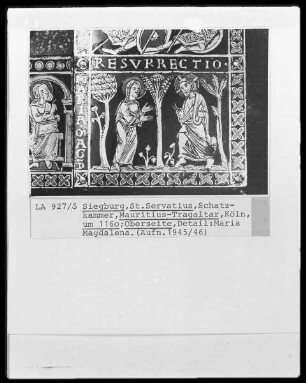 Tragaltar des heiligen Mauritius — Deckel mit Szenen aus dem Leben Christi — Noli me tangere