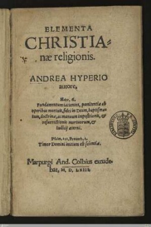 Elementa Christianae religionis