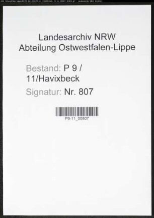 Heiratsregister Standesamt Havixbeck