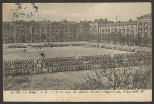 Ansichtskarte Kaiser Franz Garde-Grenadier-Regiment, Besuch des Kaisers