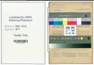 Entnazifizierung Fritz Tenter , geb. 30.11.1895 (Konstrukteur)