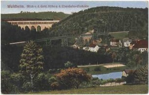 Waldheim. Ortsansicht, kolorierte Ansichtskarte