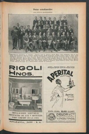 Colegio Nacional Rivadavia : Los nuevos bachilleres