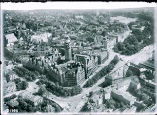 Leipzig, Neues Rathaus und Stadthaus, Thomaskirche