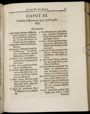 Caput III. Causam Efficientem Juris Episcopalis sistit.