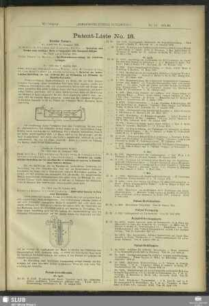 Patent-Liste No. 16