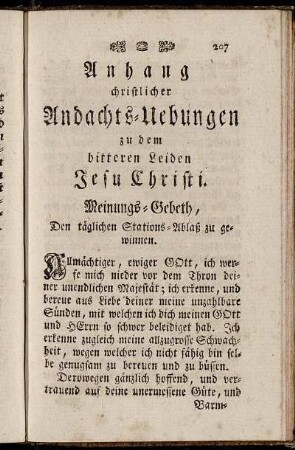 Anhang christlicher Andachts-Uebungen zu dem bitteren Leiden Jesu Christi.
