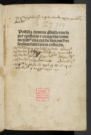 Postilla super epistolas et evangelia (Mora 1496)