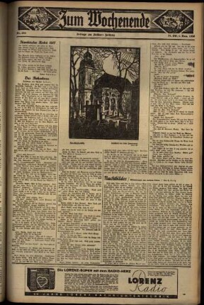 Zweite Ausgabe vom Samstag, den 31. Oktober 1936.