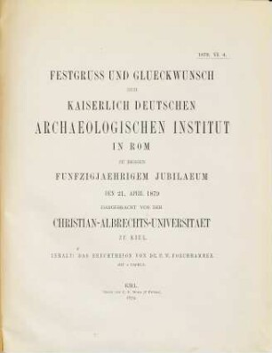 Das Erechtheion : Festgruss ... d. Kaiserl. Dt. Archaeolog. Inst. in Rom ... dargebracht . .