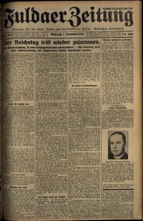 Erste Ausgabe vom Mittwoch, den 03. Dezember 1930.