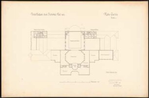 Ausstellungsgebäude für eine Gartenbaugesellschaft Schinkelwettbewerb 1907: Grundriss OG 1:200