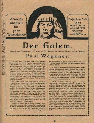 Werbeanzeige Projektions-A.-G. Union
