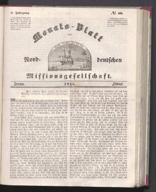 5. Jahrgang. N°. 50. Bremen. 1855. Februar